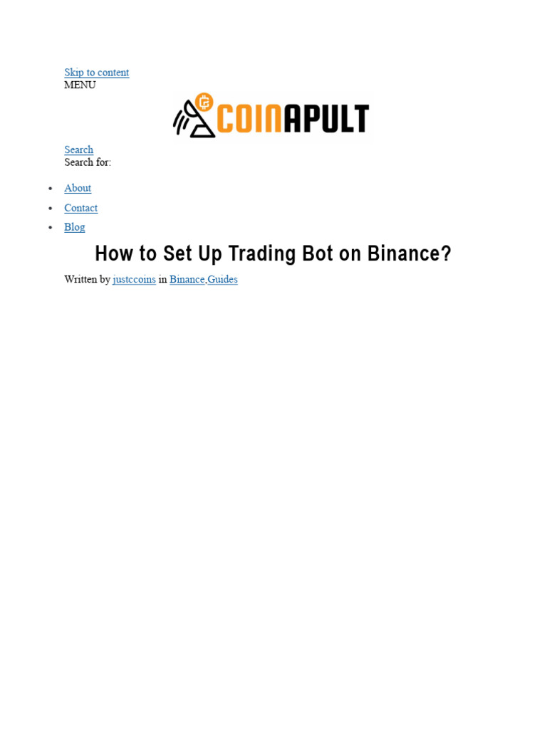 Trading Bot Binance | PDF | Algorithmic Trading | Arbitrage