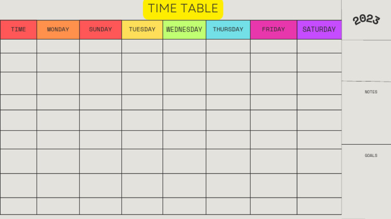 Time Table 1 | PDF