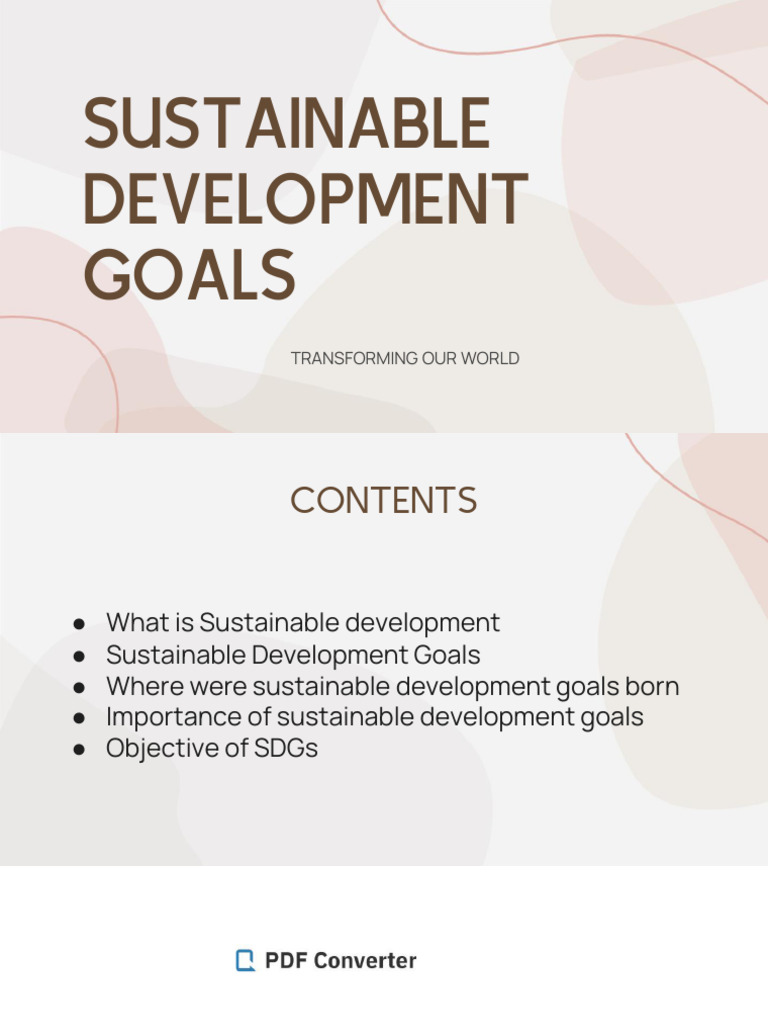 0 - Sustainable Development Goals Presentation by P.himani 10 B | PDF