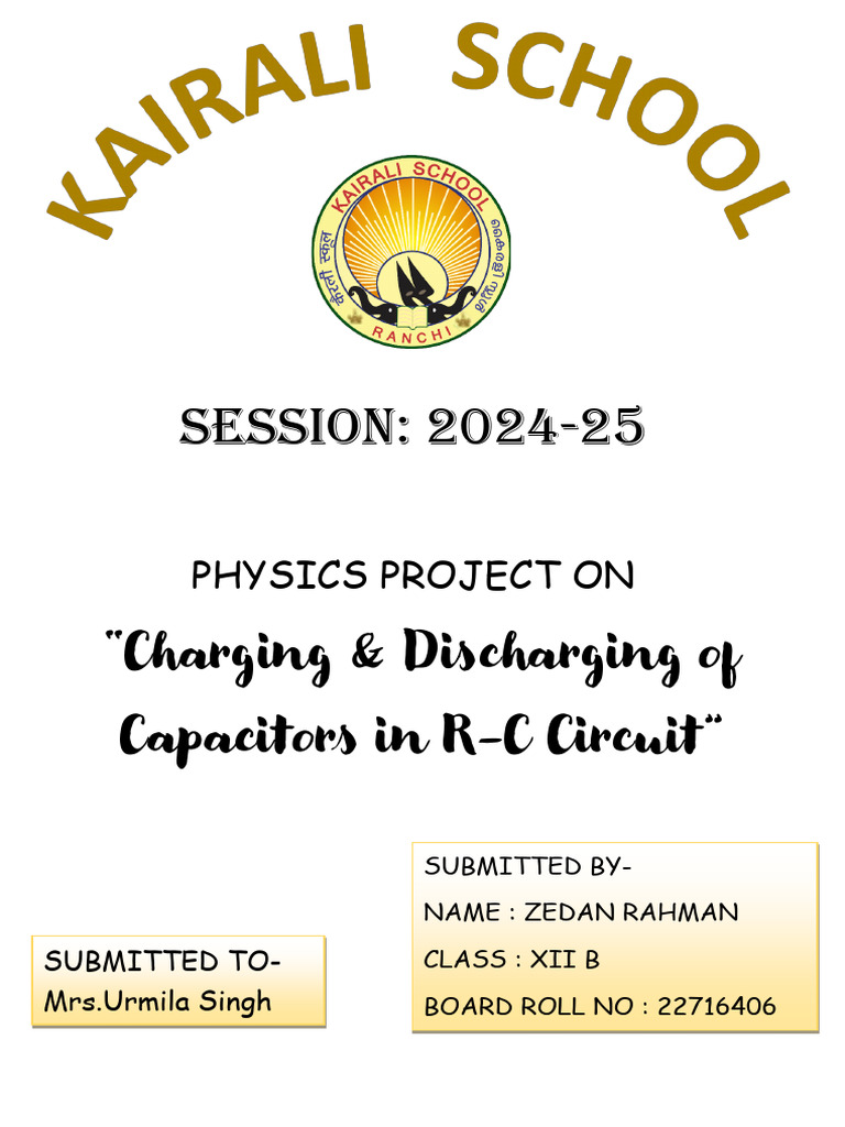 Physics Project Cover Page | PDF