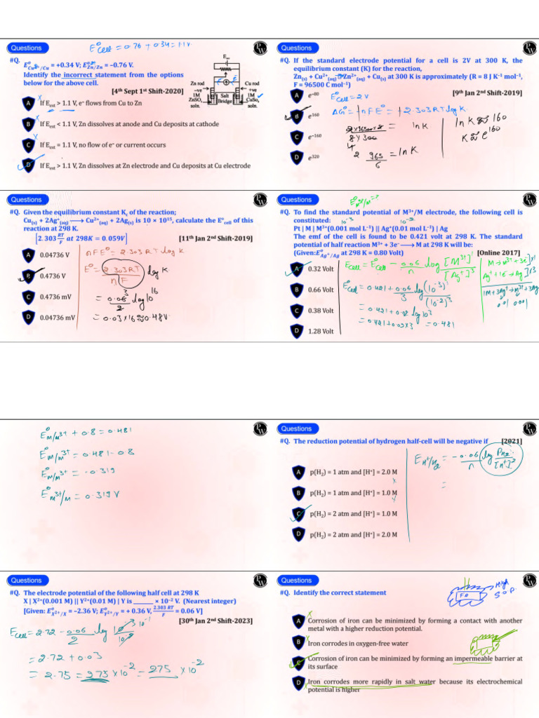 Chemical Equilibrium Question Only | PDF