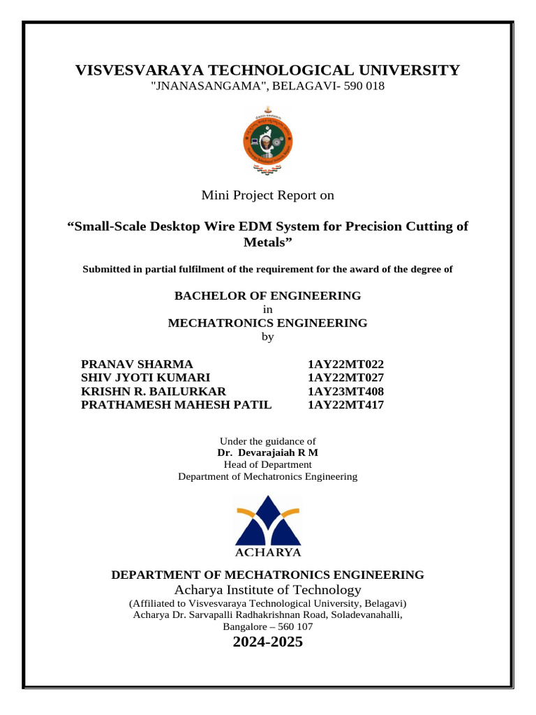 Mechatronics Precision Cutting Project | PDF | Machining | Secondary ...