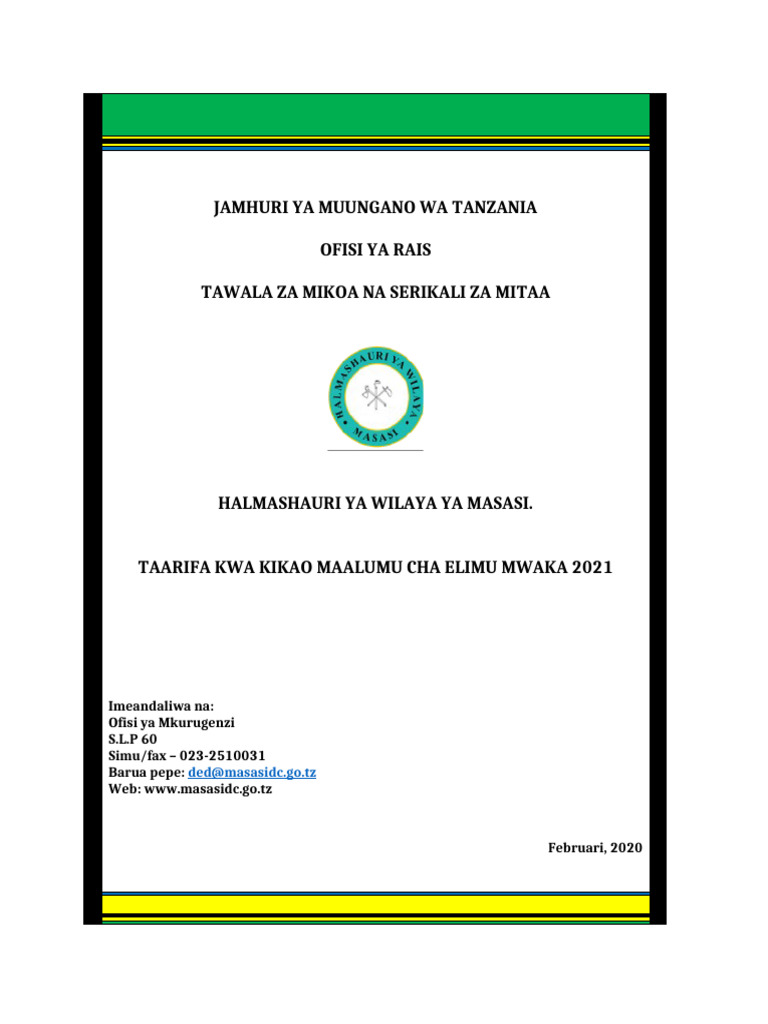 Ripoti Ya Elimu Sekondari | PDF