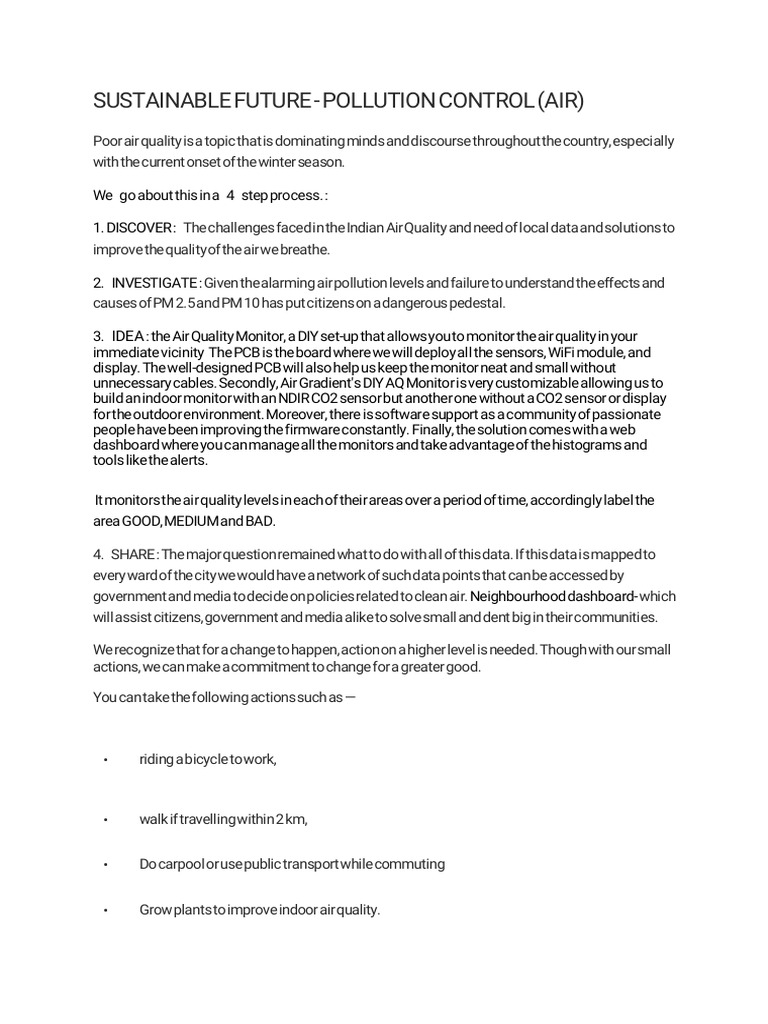 Air Quality Monitoring for Pollution Control | PDF