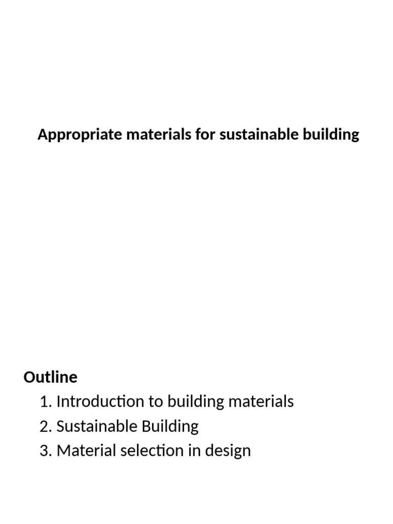 Image showcasing Appropriate Materials For Sustainable Building | PDF