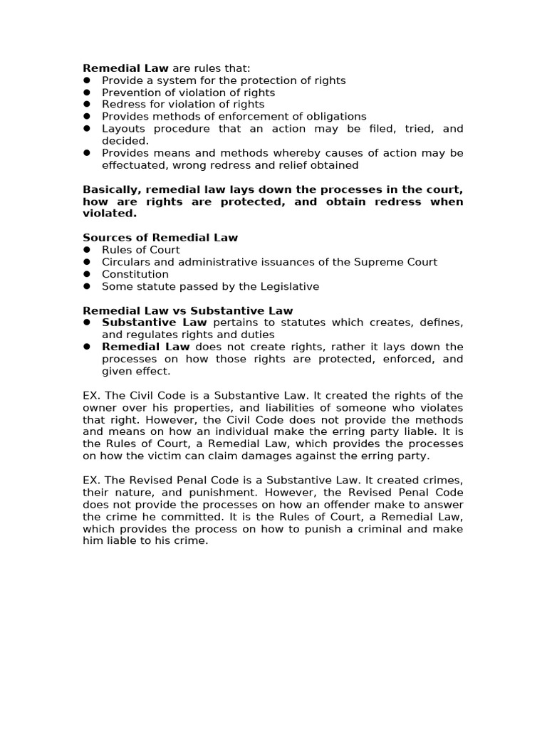 Remedial Law Essentials | PDF | Court System Of Canada | Jurisdiction