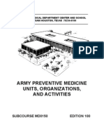US Army Medical Course MD0150-100 - Army Preventive Medicine Units, Organizations, And Activities