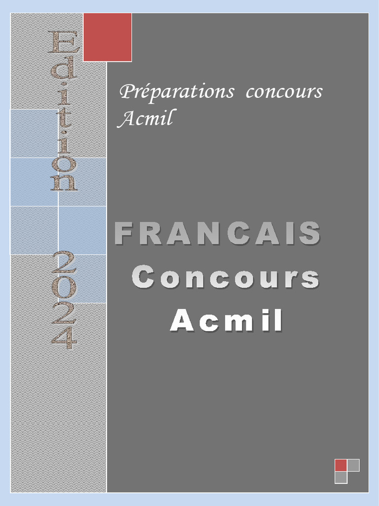 Préparation au concours Acmil 2024 | PDF | Phrase | Clause