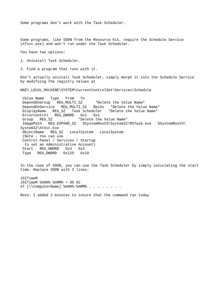 Task Scheduler Error Solutions | PDF
