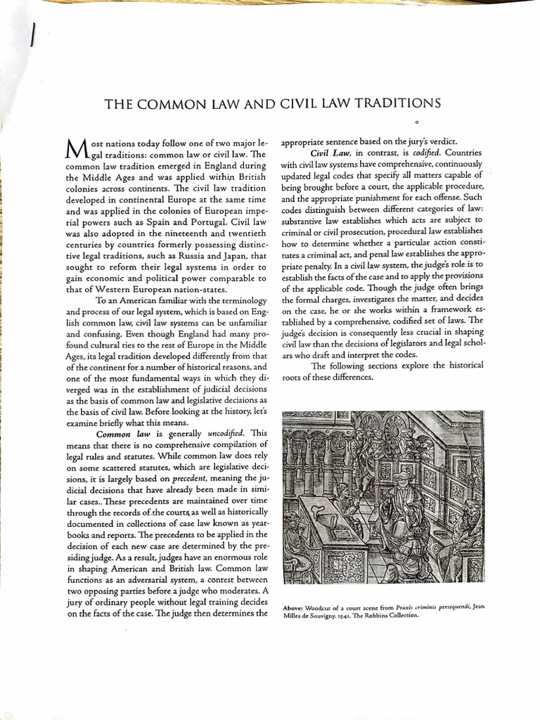 Common Law and Civil Law Traditions | PDF | Common Law | Civil Law ...
