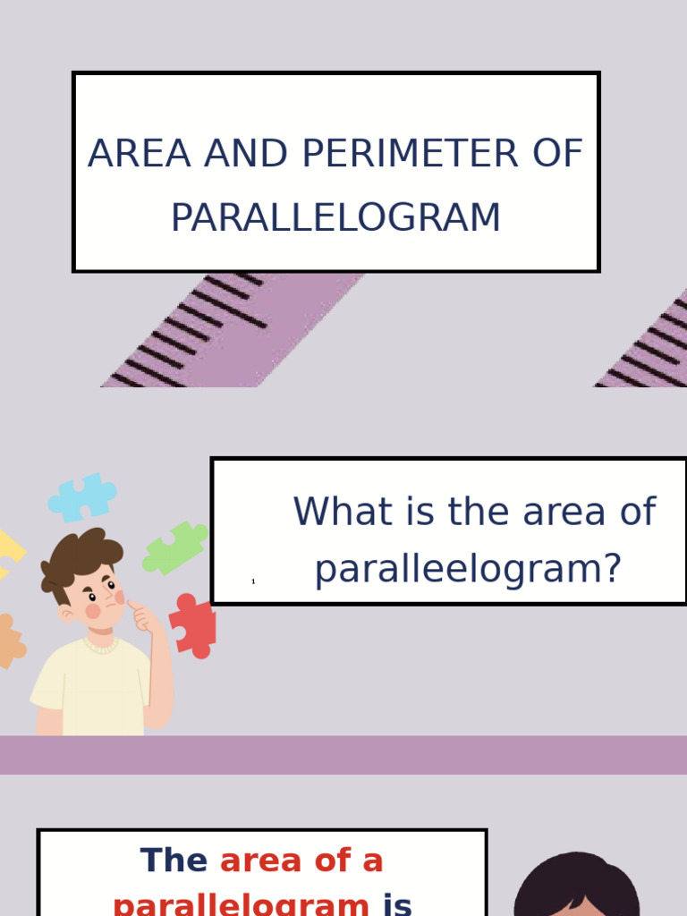 Area and Perimeter of Parallelogram-1 | PDF