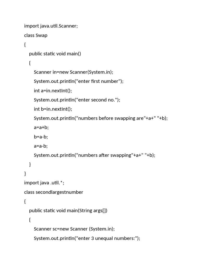 Java Programs for Basic Calculations | PDF | Computer Science ...