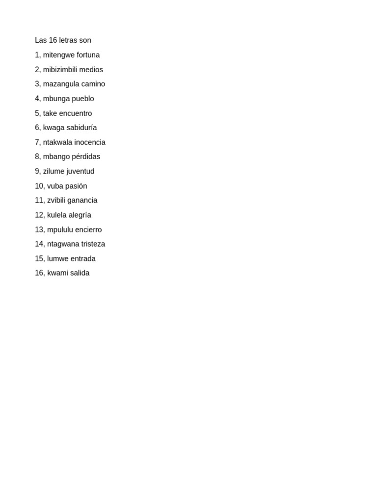 16 Letras y sus Significados | PDF