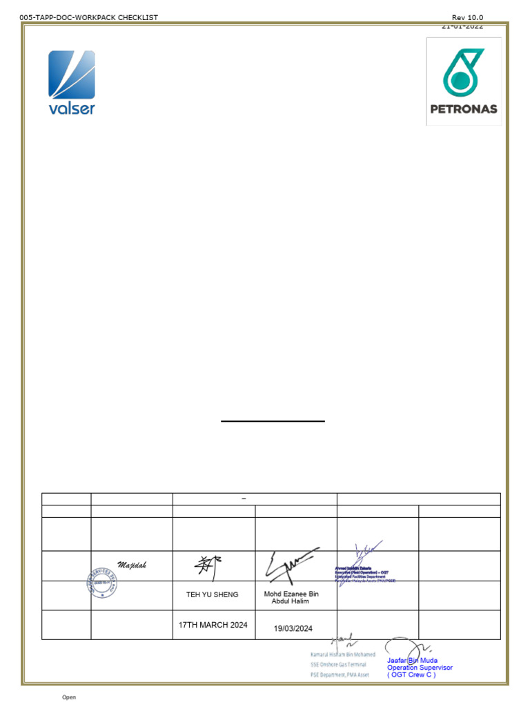 PCSB PMA Workscoping Checklist | PDF | Personal Protective Equipment ...