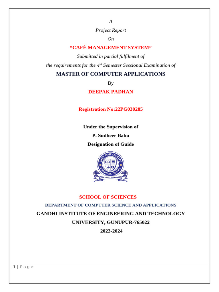 Cafe M S | PDF | Software Testing | Unit Testing