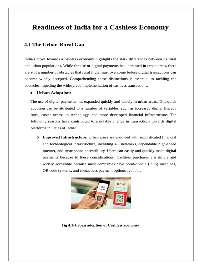 India’s Cashless Economy Readiness Analysis | PDF | Financial Inclusion ...