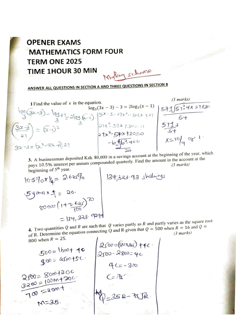 Mathematics F4 MS | PDF