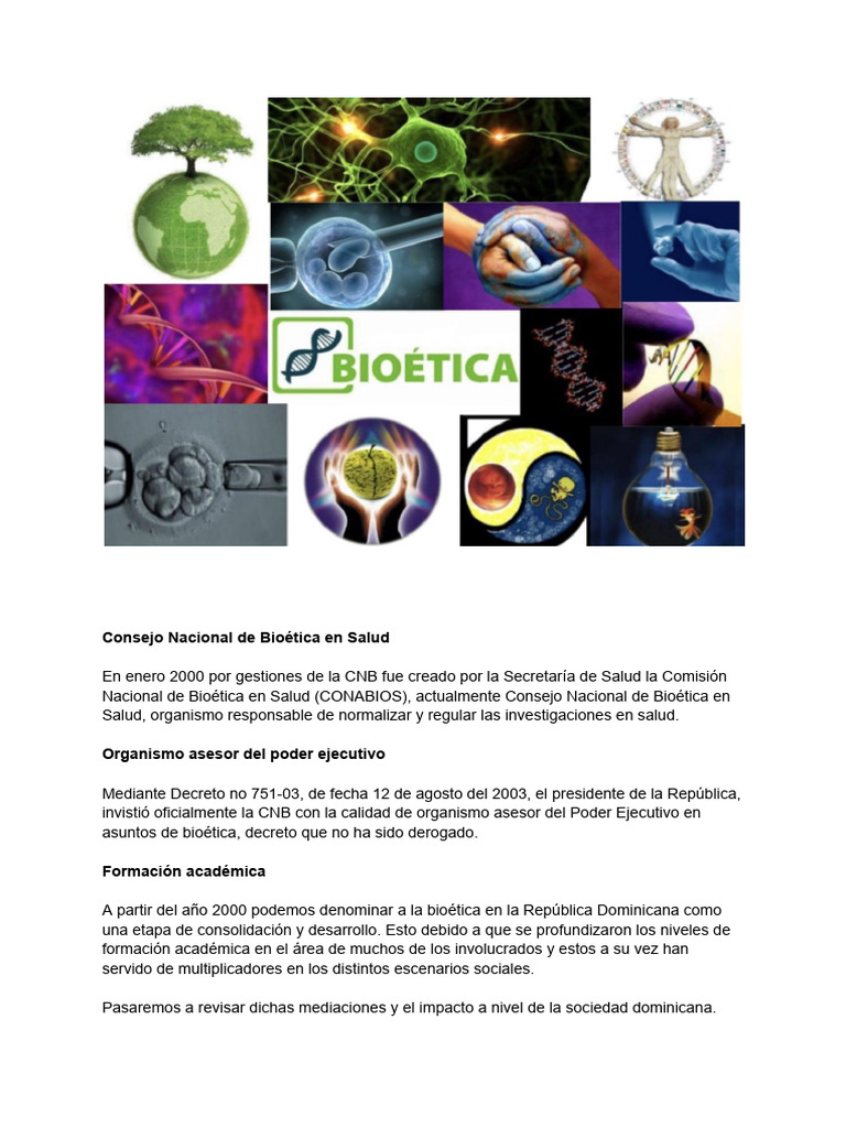Consejo Nacional de Bioética en Salud | PDF