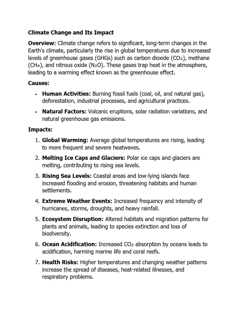Understanding Climate Change Impacts | PDF