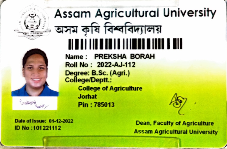 B.Sc. Agri. Degree Certificate - Preksha Borah | PDF