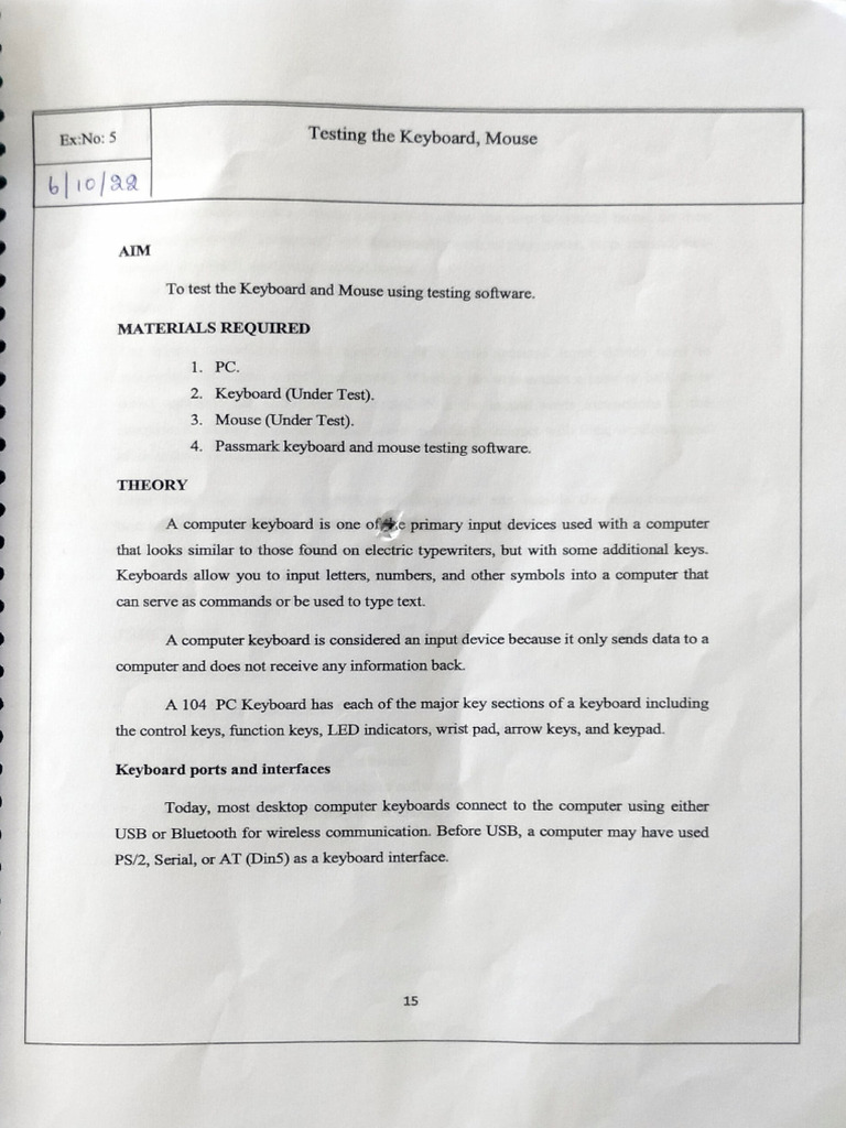 PCA Lab - Ex.No - 10 | PDF | Computer Keyboard | Cursor (User Interface)