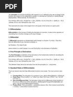 Grade 12 Differential Calculus Notes | PDF