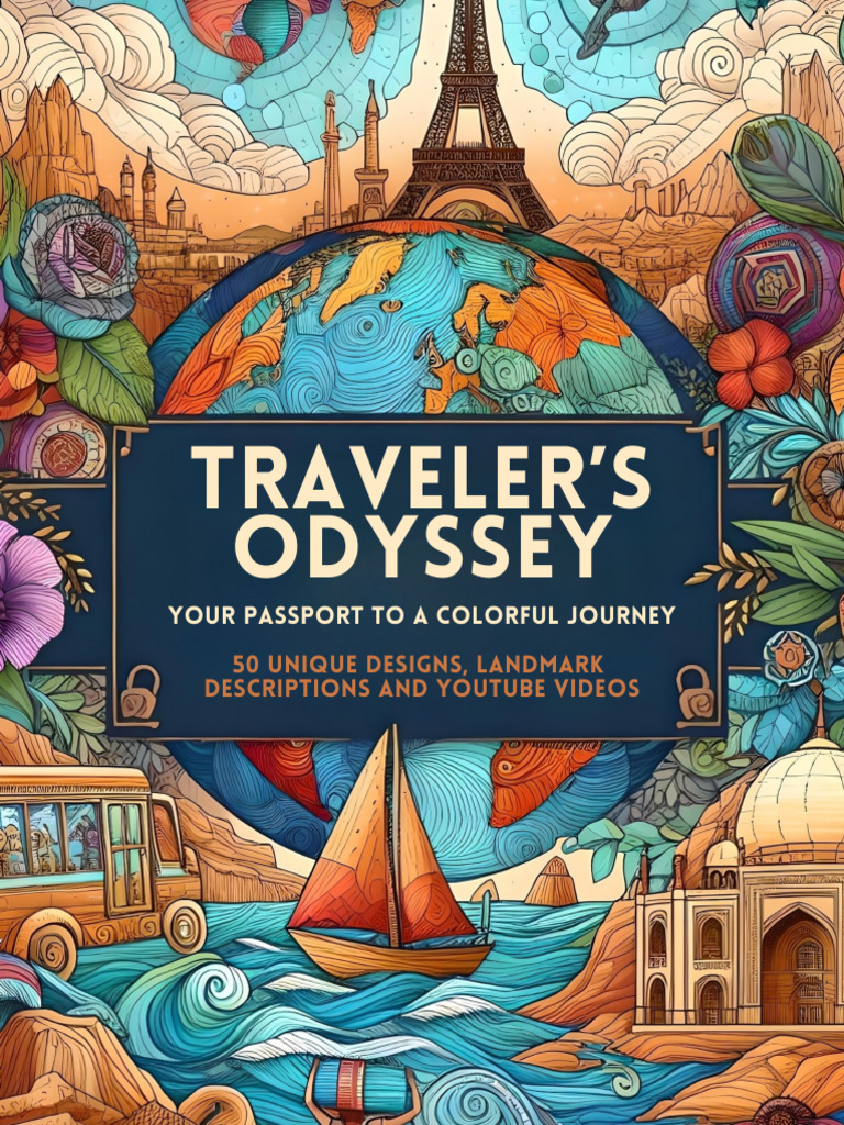 Travelers Coloring Odyssey Book 1 | PDF | Louvre | Pompeii