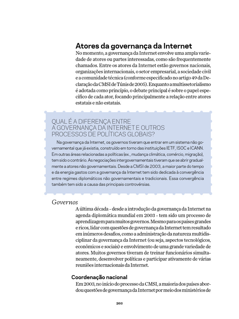 Governanca-da-Internet-Atores | PDF | Internet | Governança