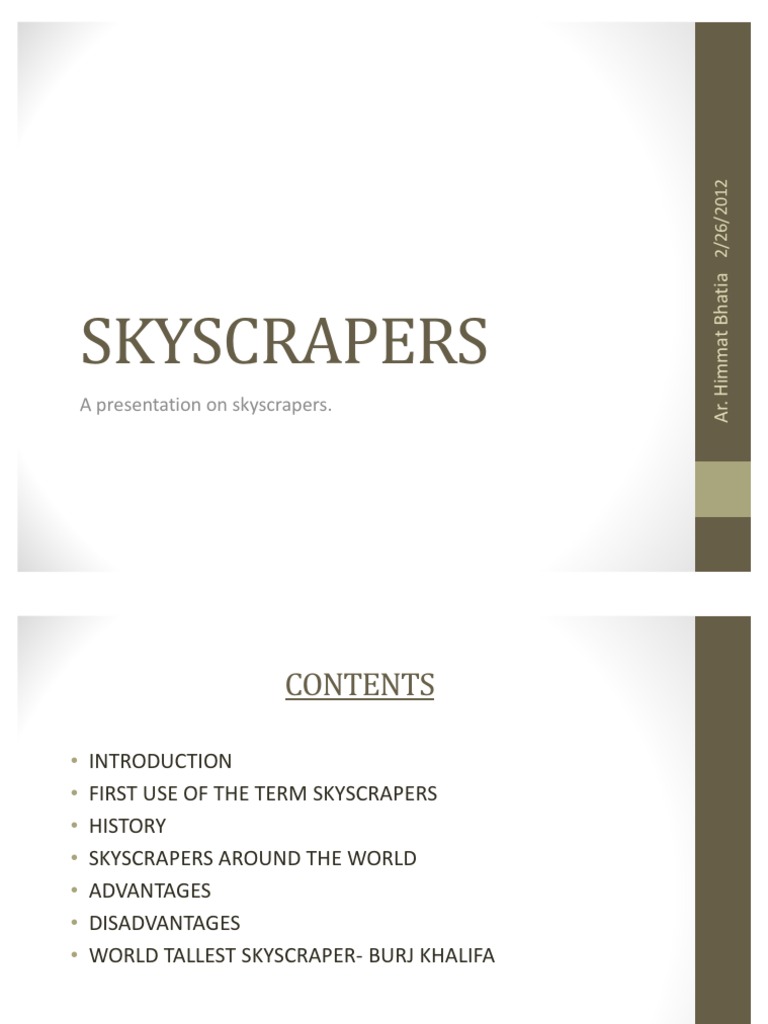 Skyscraper Overview and Types | PDF