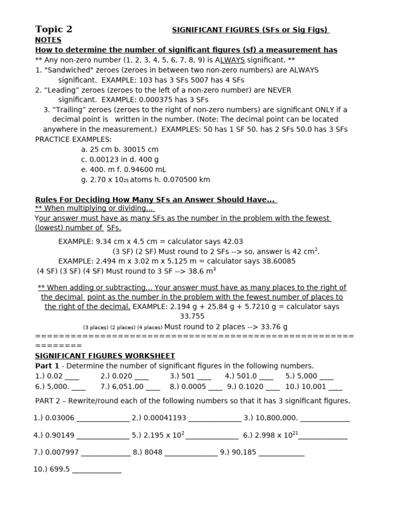 Significant Figures & Density Guide | PDF | Significant Figures | Density