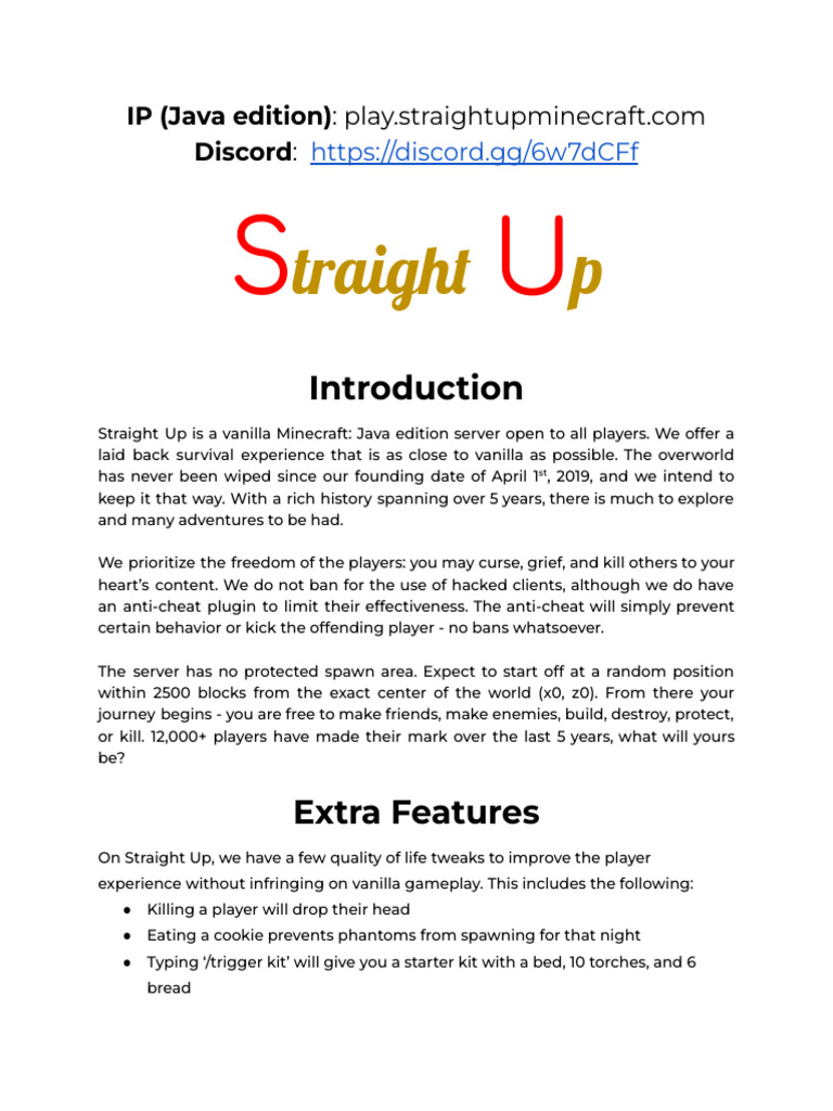 Straight Up Minecraft Server | PDF | Computer Engineering | Computer ...
