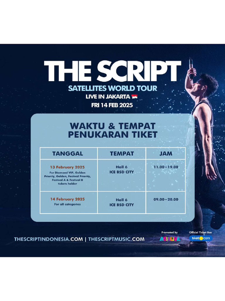 Info Event THE SCRIPT SATELLITES WORLD TOUR | PDF