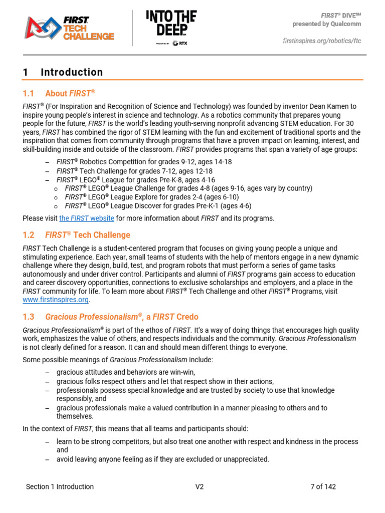 Competition Manual - V2 - Section 01 | PDF