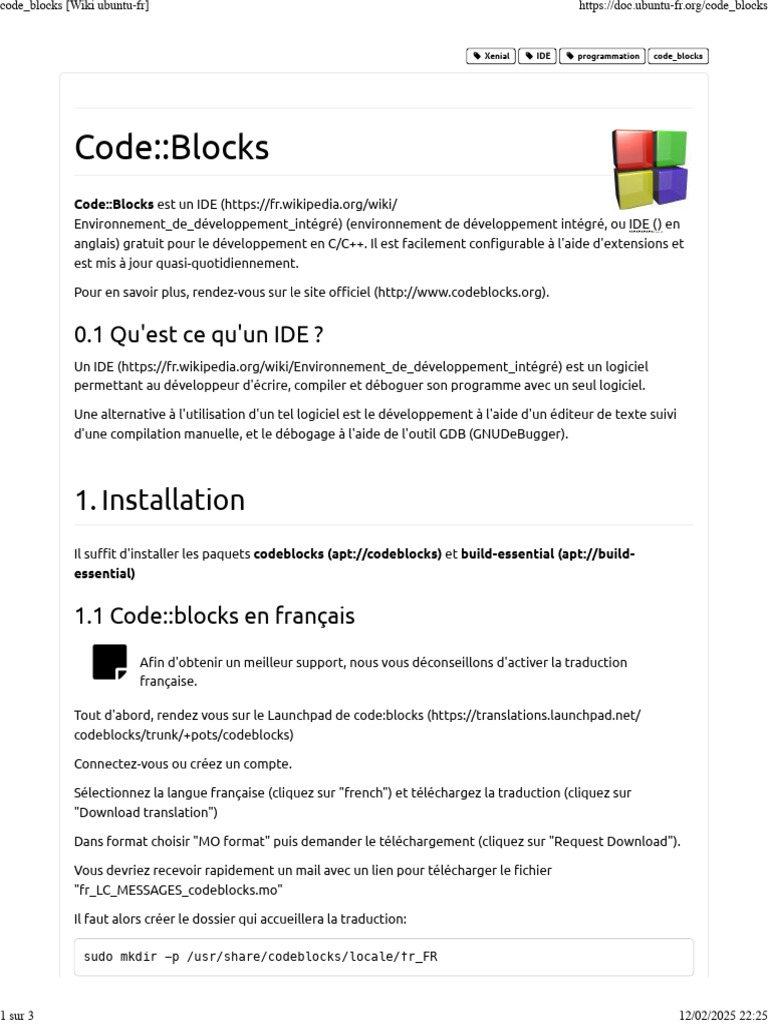 Guide d'installation de Code::Blocks IDE | PDF | Environnement de ...