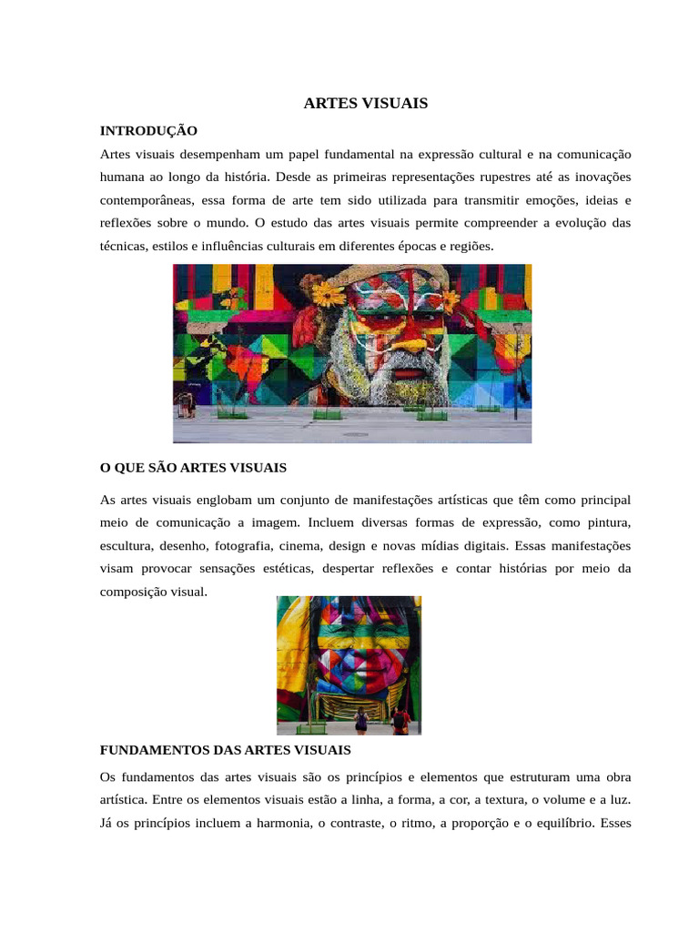 Fundamentos e História das Artes Visuais | PDF