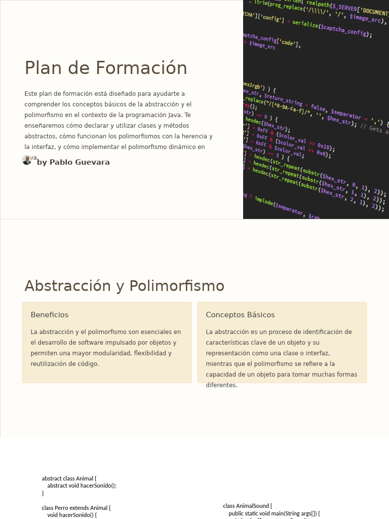Abstracción y Polimorfismo en Java | PDF | Herencia (Programación ...