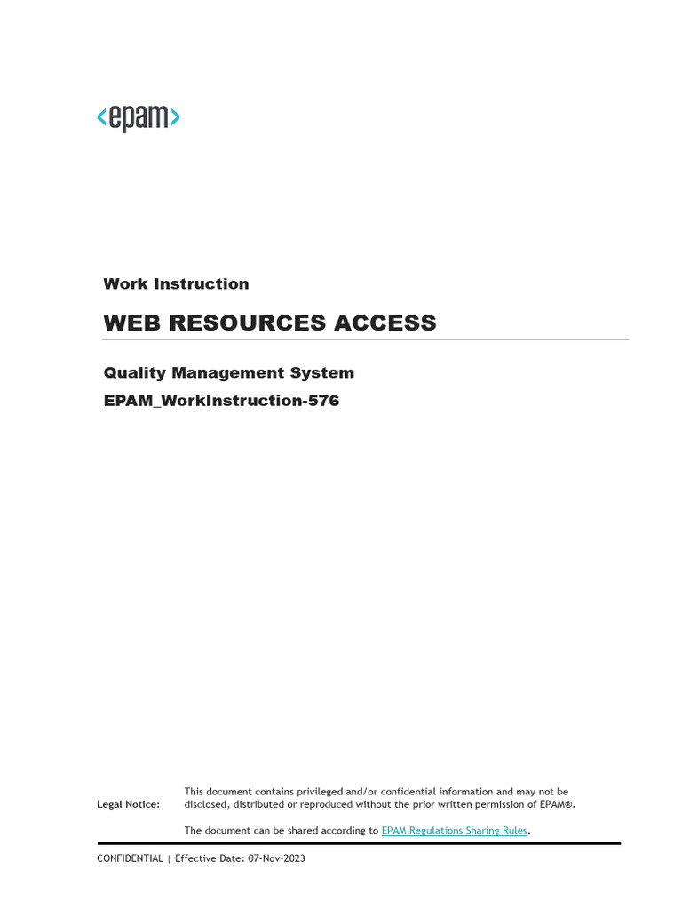 EPAM WebResourcesAccessWIGLO | PDF | Malware | Security