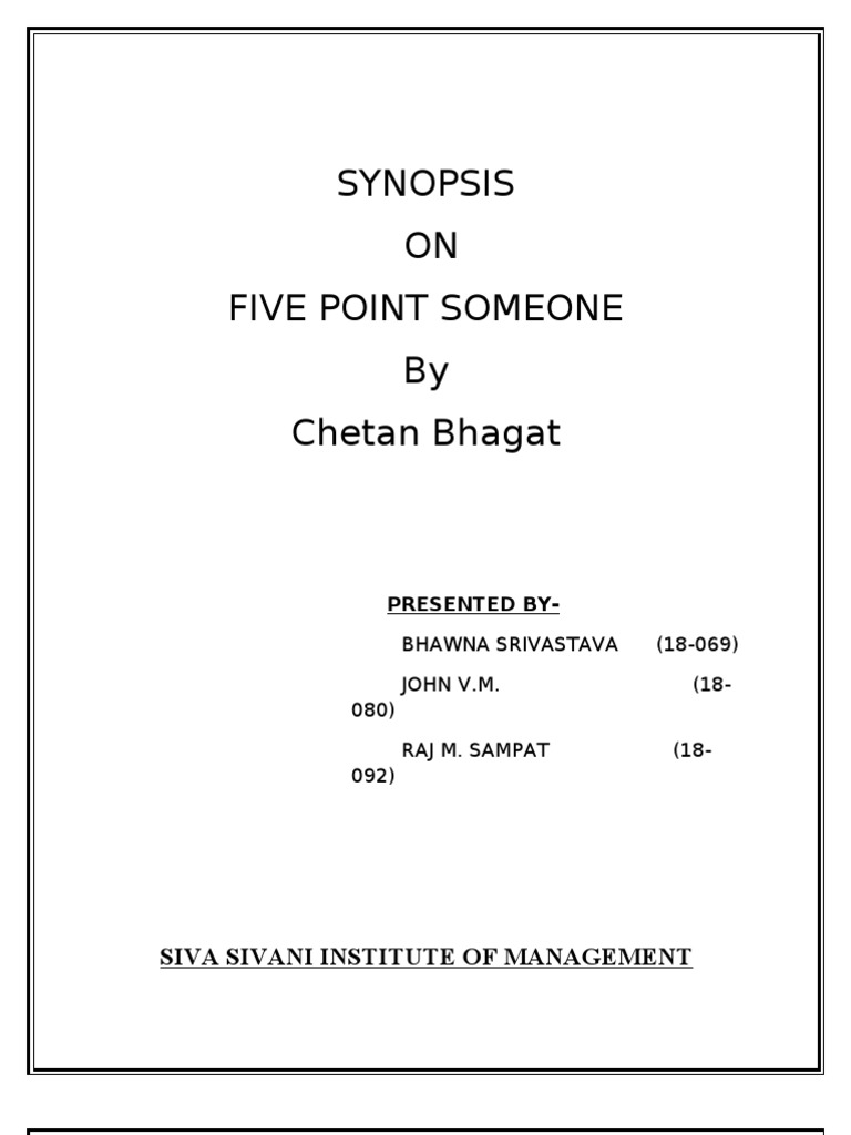 Five Point Someone: A Synopsis | PDF | Leisure