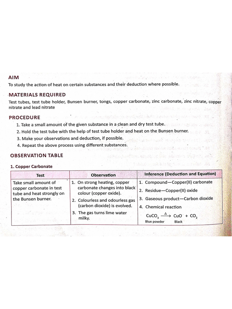 Experiment - 2 - Action of Heat | PDF