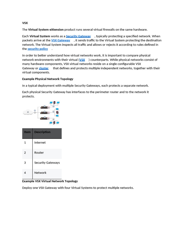 VSX Virtual Firewall Network Guide | PDF