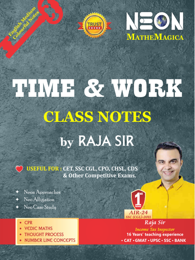 Time and Work Class Notes in Hindi | PDF