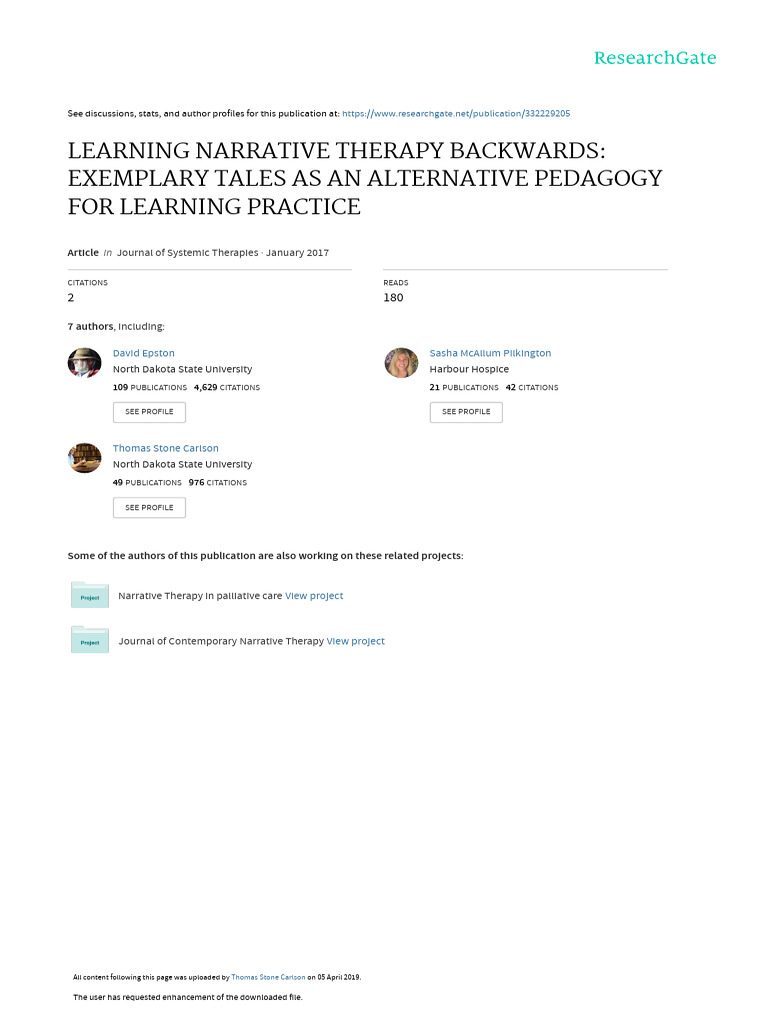 Narrative Therapy Learning Through Tales | PDF | Narrative | Storytelling