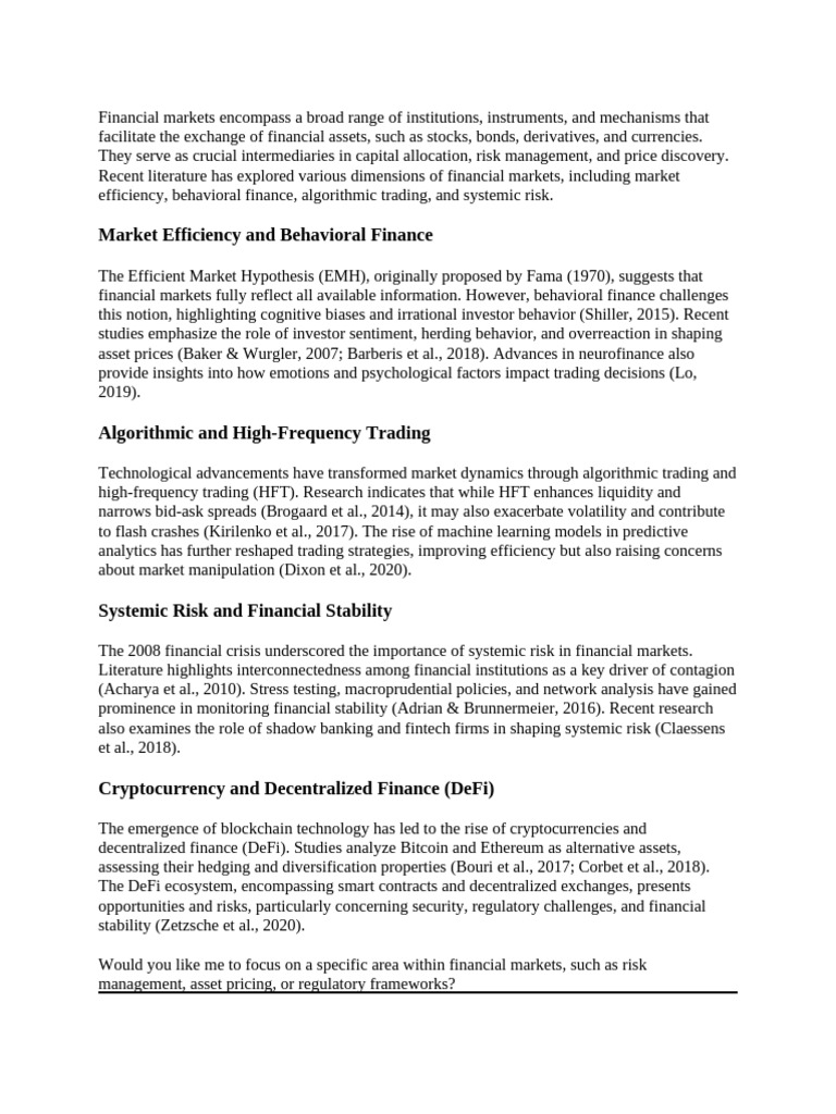 Understanding Financial Markets Dynamics | PDF | Financial Markets ...