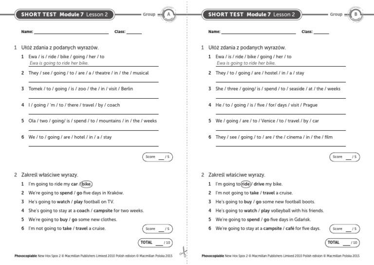 New Hot Spot Klasa 5 Sprawdziany New_Hot_Spot_klasa5_Short_Tests_Module_7_Lesson_2 | PDF