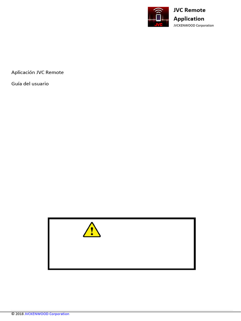 Y2018JVC RemoteApp V101 SP | PDF | Ios | Control remoto