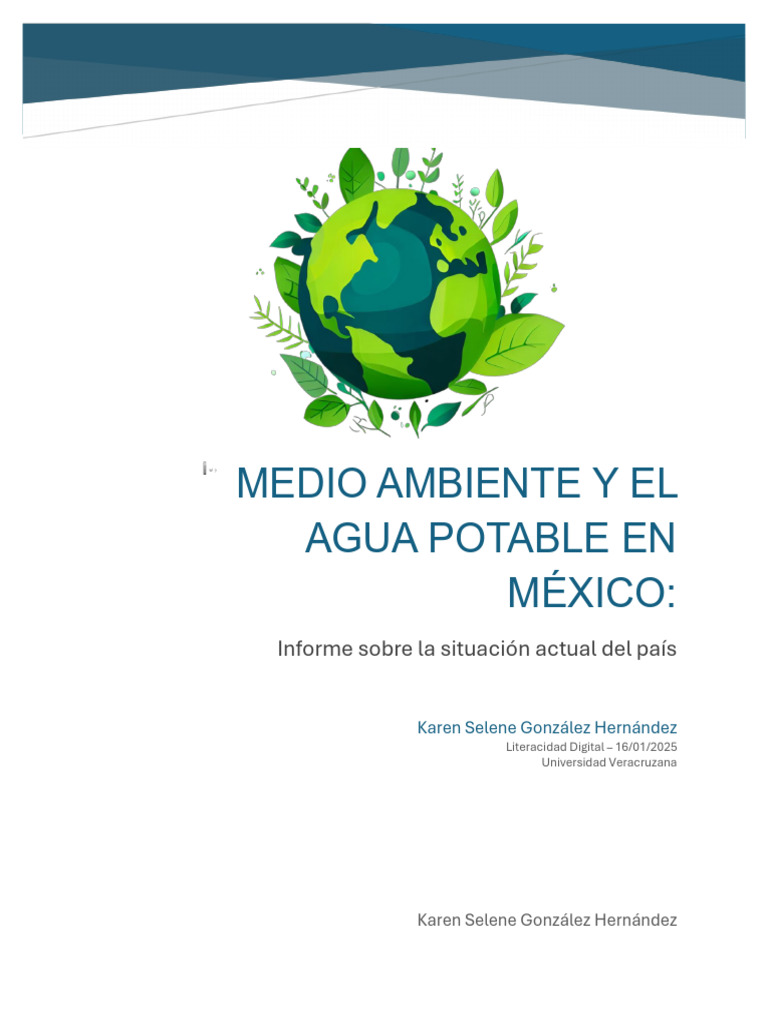 Agua potable y medio ambiente en México | PDF | Agua | Destrucción del ...