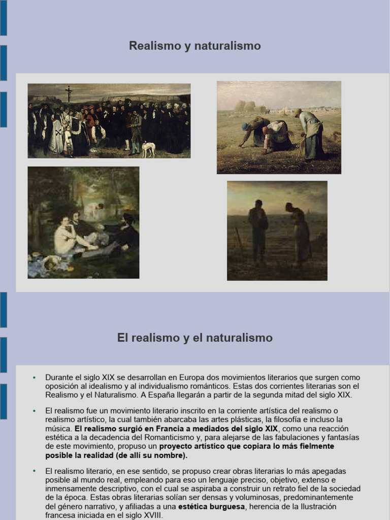 Realismo y Naturalismo en Literatura | PDF | Realismo literario ...