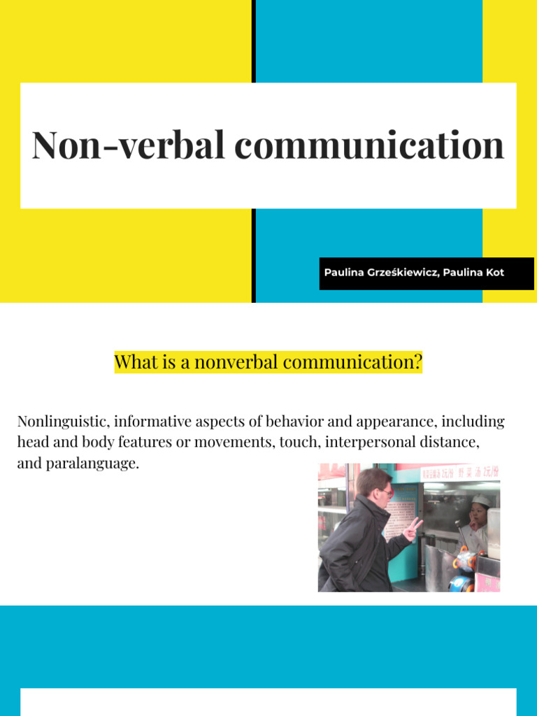 Understanding Non-Verbal Communication | PDF | Nonverbal Communication ...