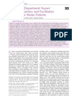 Emergency Department Nurses' Perceived Barriers and Facilitators To Caring For Stroke