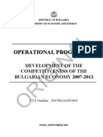 Operational Programme: Development of The Competitiveness of The BULGARIAN ECONOMY 2007-2013